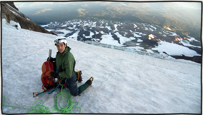 Rob on the Adams Glacier Route, Mt. Adams